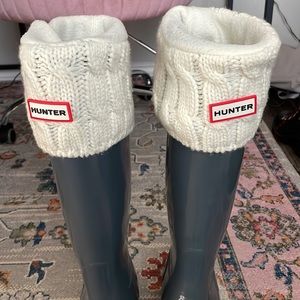Hunter boots w/ sweater socks
